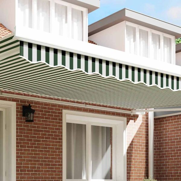 Сенник Валанс Зелен и бял 480 x 20 см Платно