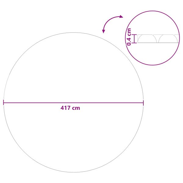 Покритие за басейн Изключително тежко Черно Ø 417 см 0,4 мм ПЕ