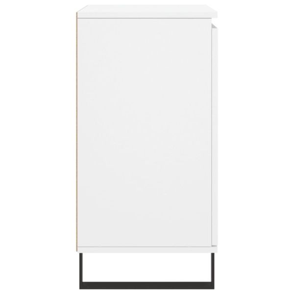 Сайдборд, бял, 60x35x70 см, инженерно дърво