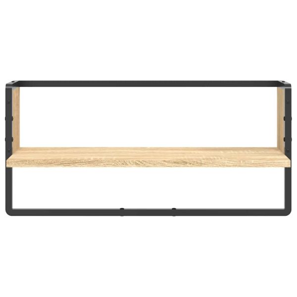 Стенен рафт с шина, дъб сонома, 65x25x30 см