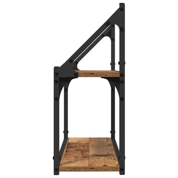 Стенен рафт с рафт Старо дърво 60 x 21 x 51 cm Инженерно дърво
