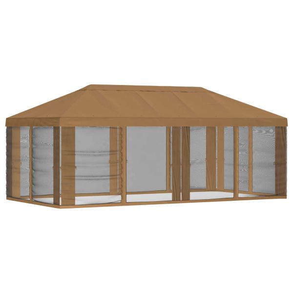 Покривало за беседка с стени Бежово 600,5 x 300,5 см Полиестер