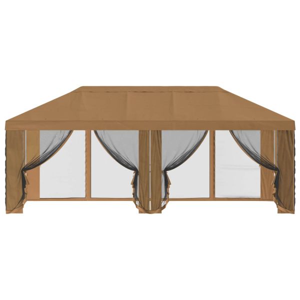 Покривало за беседка с стени Бежово 600,5 x 300,5 см Полиестер