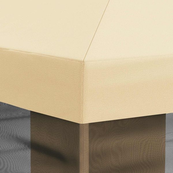 Покривало за беседка с стени Кремаво 600,5 x 300,5 см Полиестер