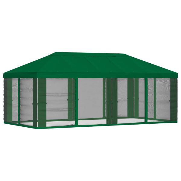 Покривало за беседка с стени Зелено 600,5 x 300,5 см Полиестер