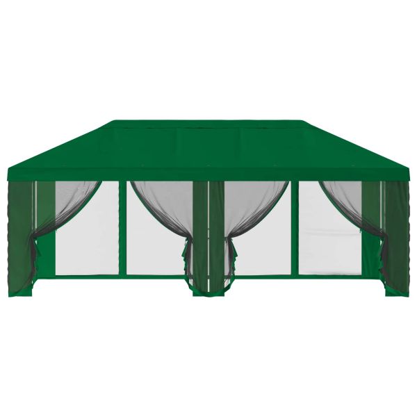 Покривало за беседка с стени Зелено 600,5 x 300,5 см Полиестер