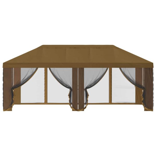 Покривало за беседка с стени Таупе 600,5 x 300,5 см Полиестер