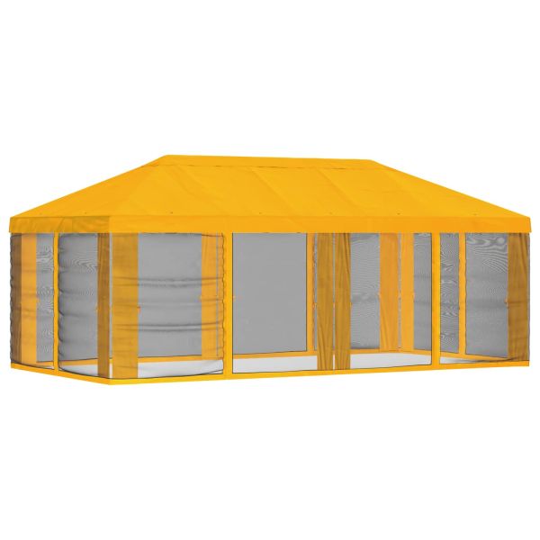 Покривало за беседка с стени Жълто 600,5 x 300,5 см Полиестер