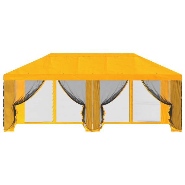 Покривало за беседка с стени Жълто 600,5 x 300,5 см Полиестер