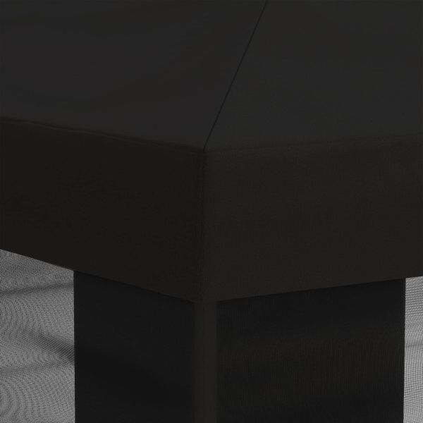 Покривало за беседка с стени Черно 600,5 x 300,5 см Полиестер