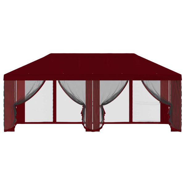 Покривало за беседка с стени Бургундско червен 600,5 x 300,5 см