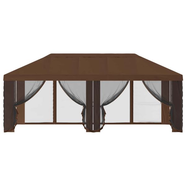 Покривало за беседка с стени Кафяво 600,5 x 300,5 см Полиестер