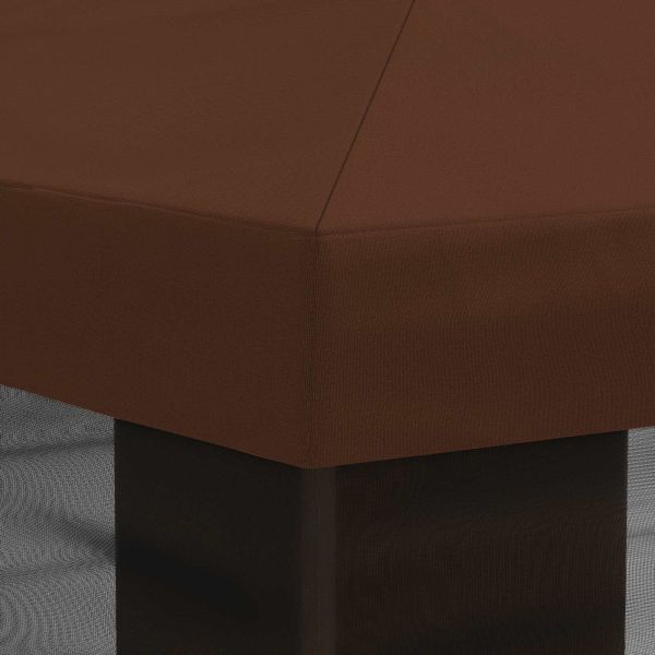 Покривало за беседка с стени Кафяво 600,5 x 300,5 см Полиестер