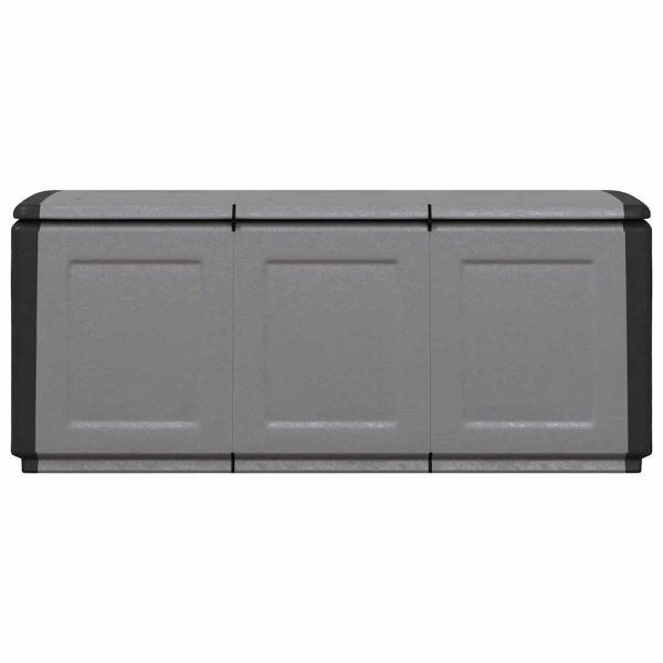 Кутия за съхранение, 138x53x57 см, 330 л, тъмносиво и черно