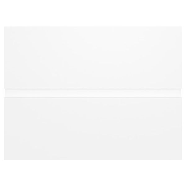 Шкаф за баня с вградена мивка, бял, инженерно дърво