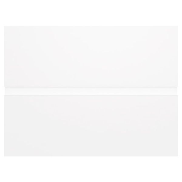 Шкаф за баня с вградена мивка, бял, инженерно дърво