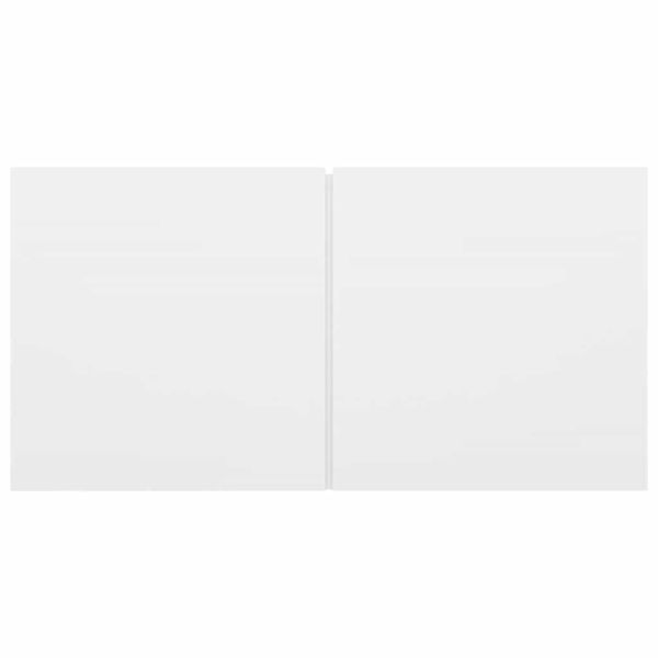 Комплект ТВ шкафове от 3 части, бял, инженерно дърво