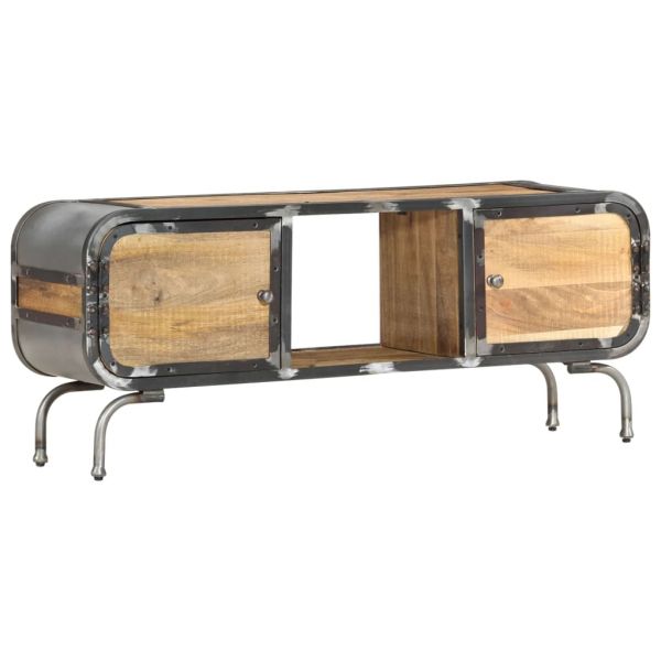 ТВ шкаф, 110x30x42 см, масивно мангово дърво