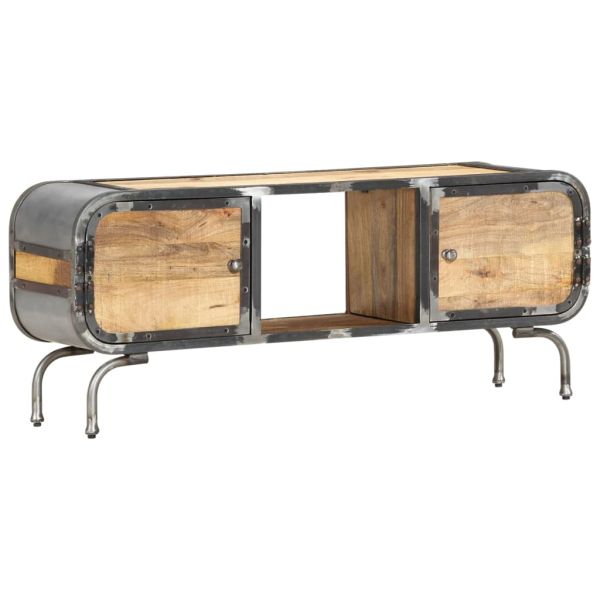 ТВ шкаф, 110x30x42 см, масивно мангово дърво