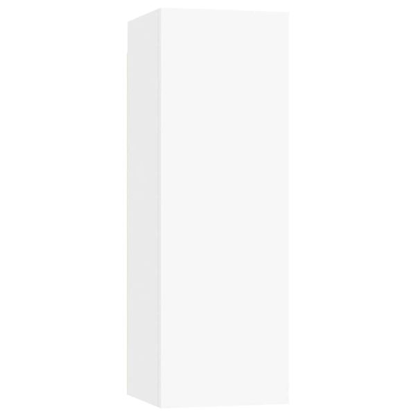 ТВ шкафове, 2 бр, бели, 30,5x30x90 см, инженерно дърво