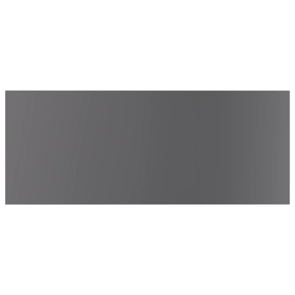 Рафтове за етажерка, 4 бр, сив гланц, 100x40x1,5 см, ПДЧ