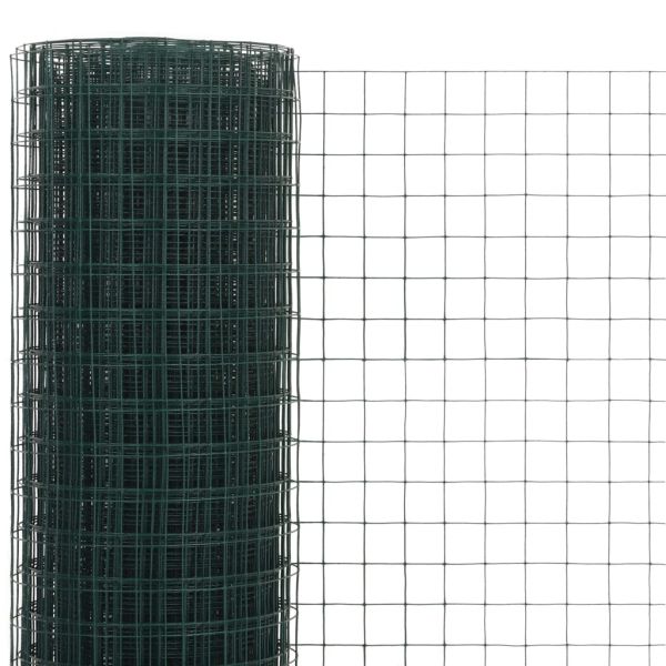 Кокошкарска мрежа, с PVC покритие, 25x1,5 м, зелена