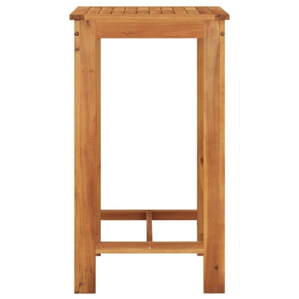 Градински бар комплект, 3 части, сив, акация масив и полиратан