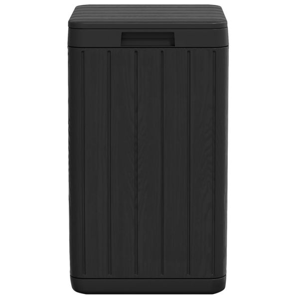 Външен кош за боклук, антрацит, 38x38x65 см, PP