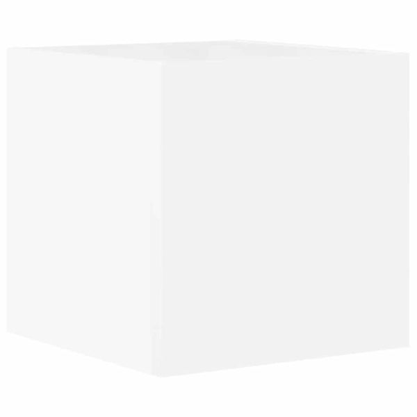 Комплект ТВ шкафове от 5 части инженерно дърво Бял гланц