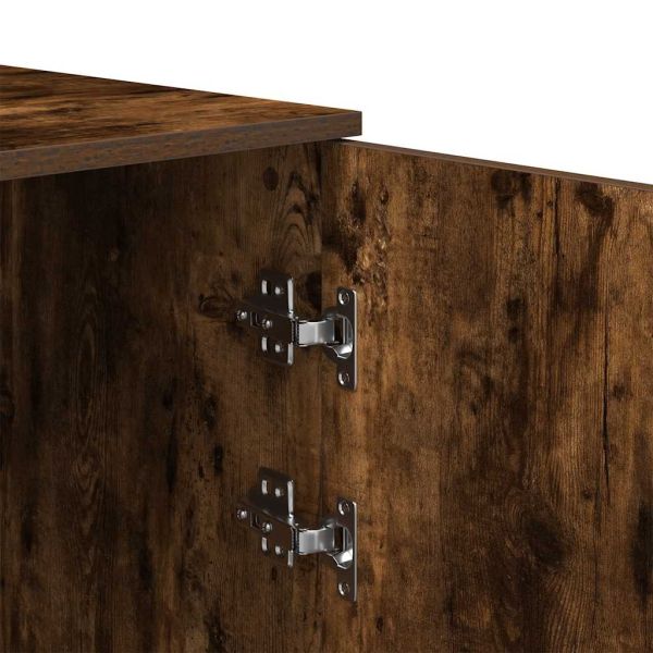 Шкаф за съхранение, опушен дъб, 40x45x103,5 см, инженерно дърво