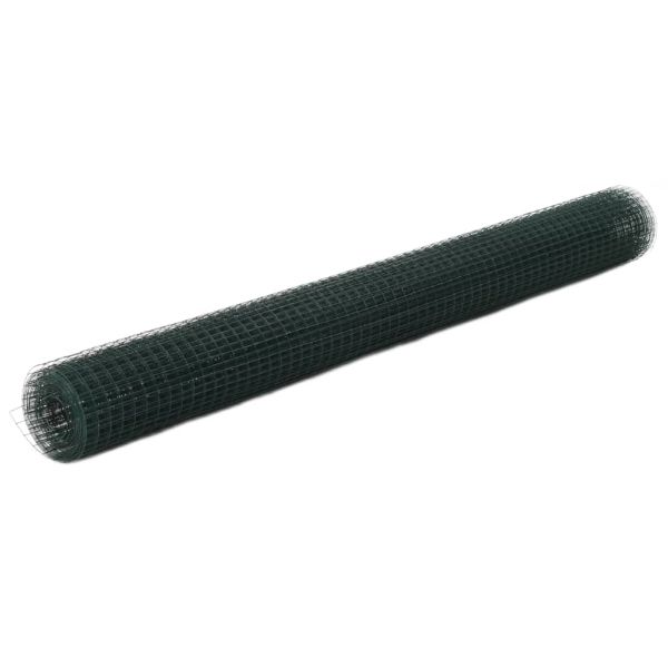 Кокошкарска мрежа, с PVC покритие, 25x1,5 м, зелена