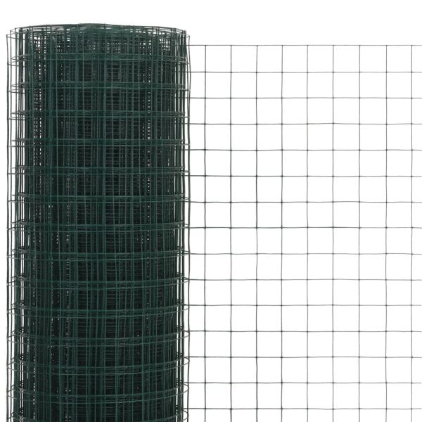 Кокошкарска мрежа, с PVC покритие, 25x1,5 м, зелена