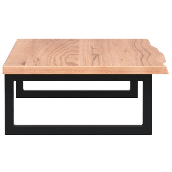 Стенен рафт за мивка, стомана и масивно дърво дъб