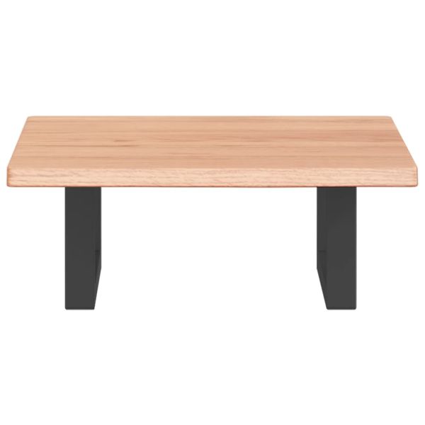 Стенен рафт за мивка, стомана и масивно дърво дъб