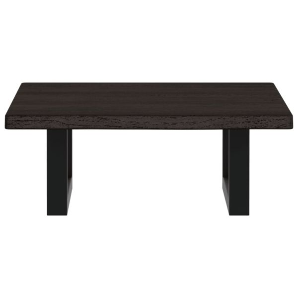 Стенен рафт за мивка, стомана и масивно дърво дъб