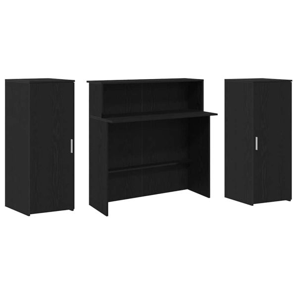 Рецепционно бюро, черен дъб, 180x50x103,5 см, инженерно дърво