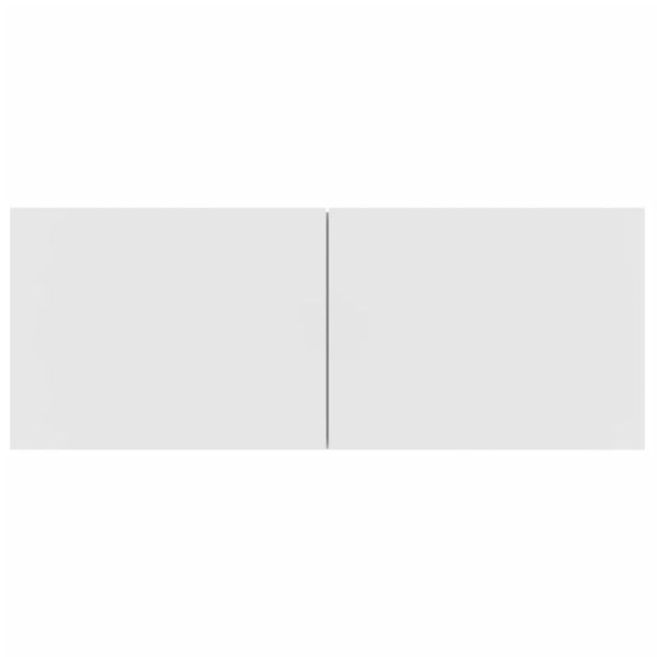 Комплект ТВ шкафове от 6 части, бял, инженерно дърво