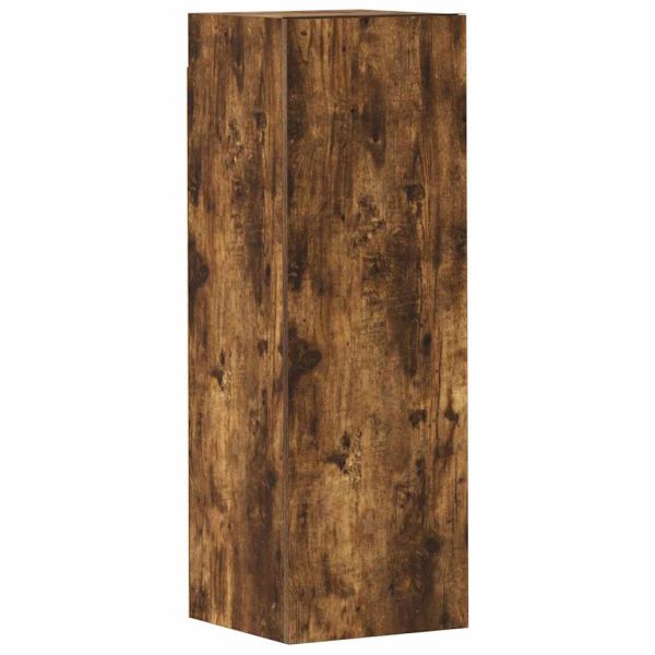 Комплект ТВ шкафове от 10 части, опушен дъб, инженерно дърво