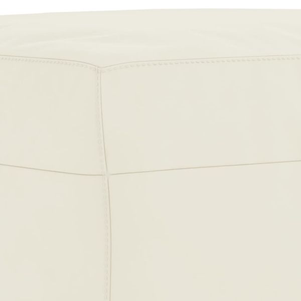 Комплект дивани 3 части с възглавници, кремав, кадифе