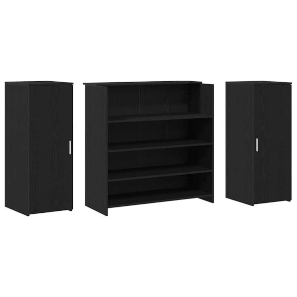 Рецепционно бюро, черен дъб, 180x50x103,5 см, инженерно дърво