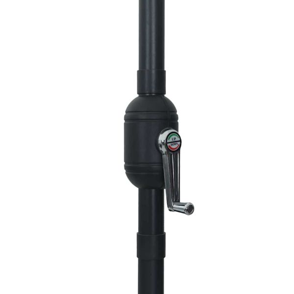 Градински парасол Таупе 394 x 394 x 248 см Полиестер и стомана