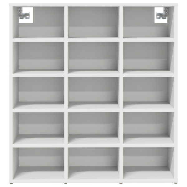 Шкаф за обувки с рафт Бяло 77,5 x 30 x 83,5 см Инженерно дърво