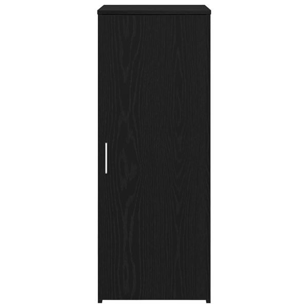 Шкаф за съхранение, черен, 40x45x103,5 см, инженерно дърво