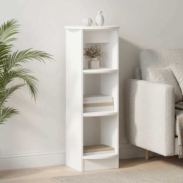 Страничен шкаф Бял 40 x 40 x 100 cm Инженерен дървен материал