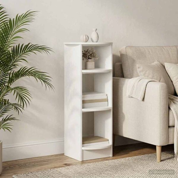 Страничен шкаф Висок Гланцов Бял 40 x 40 x 100 cm