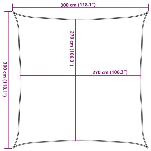 Платно-сенник, 160 г/м², таупе, 3x3 м, HDPE