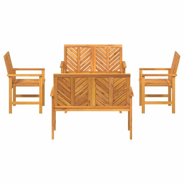 Комплект за почивка в градина 5 pcs Кафяво