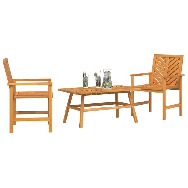 Комплект за почивка в градина 3 pcs Кафяво