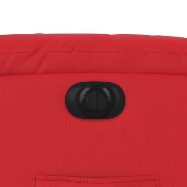 Електрически стол реклайнер, червен, изкуствена кожа