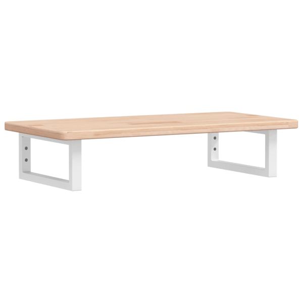 Стенен рафт за мивка, стомана и масивно дърво дъб